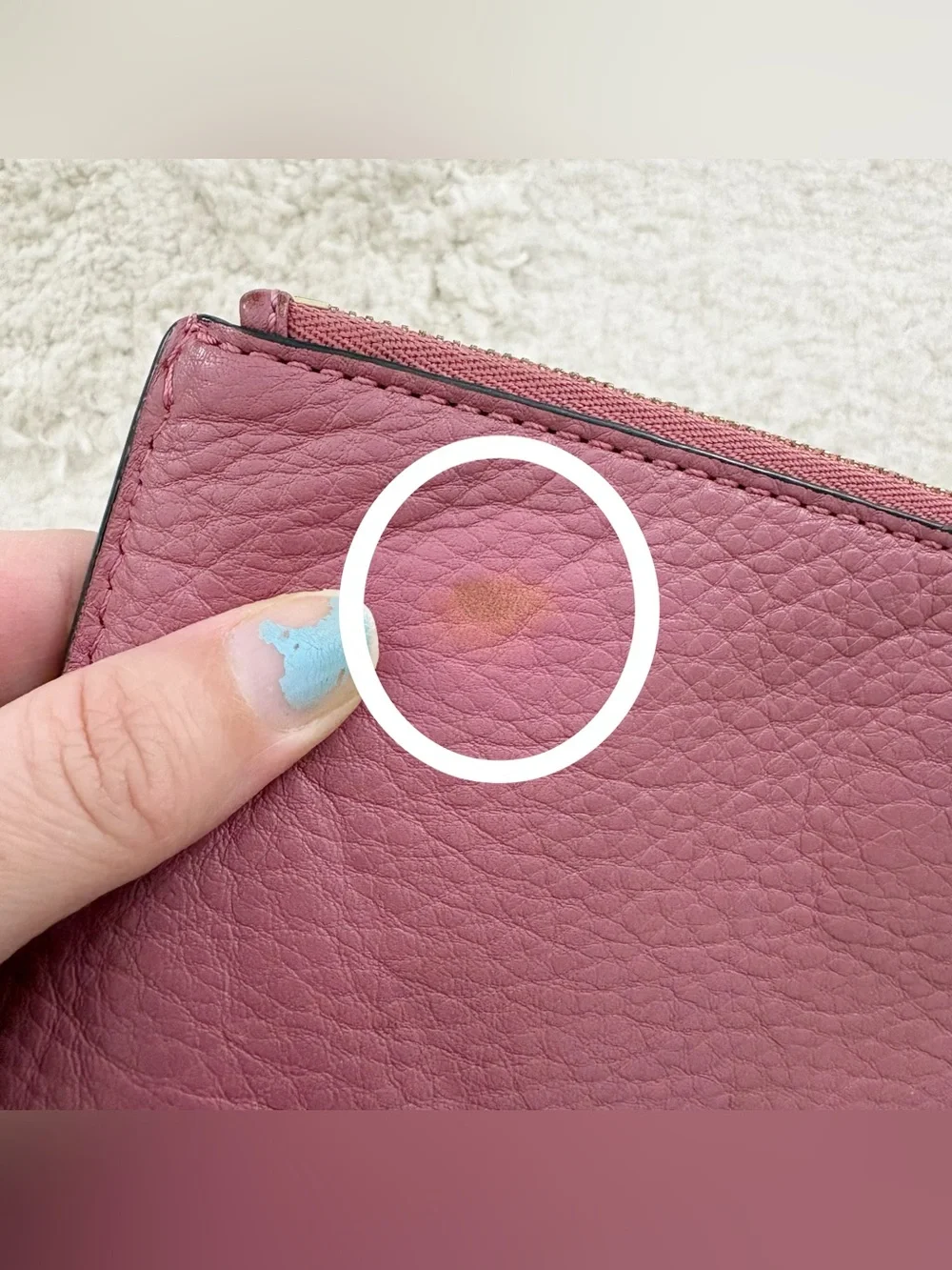 Michael Kors Rose Pink Pebbled Leather Wristlet
